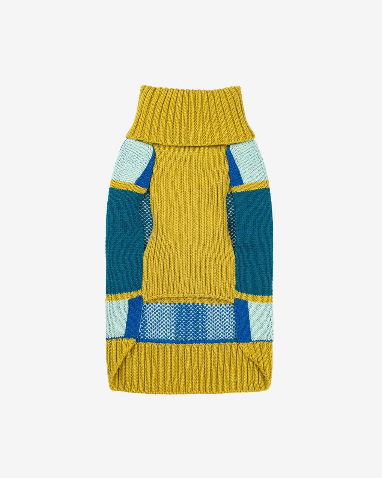 Stripe Dot Dog Sweater in Cobalt